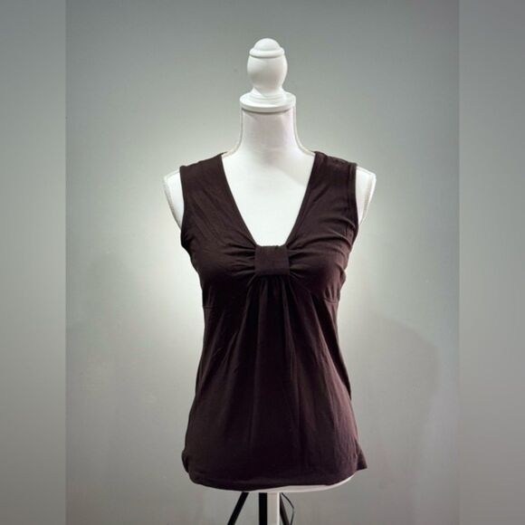 Brown Tweeds Sleeveless Blouse Size M EUC - Picture 1 of 6